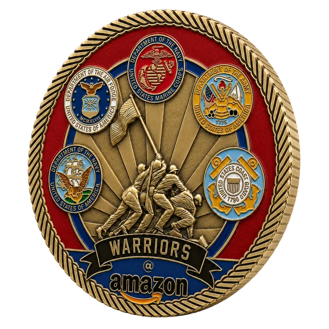 Warriors at Amazon armed forces coin